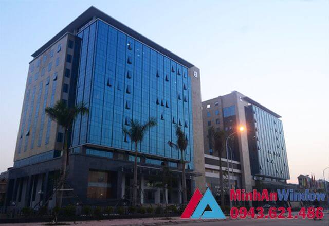 Cửa nhôm xingfa cho ngân hàng Tòa văn phòng làm việc BIDV Bắc Kạn