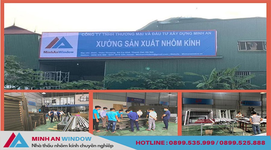 Hình ảnh xưởng sản xuất nhôm Xingfa nhập khẩu tại Hà Đông Hà Nội