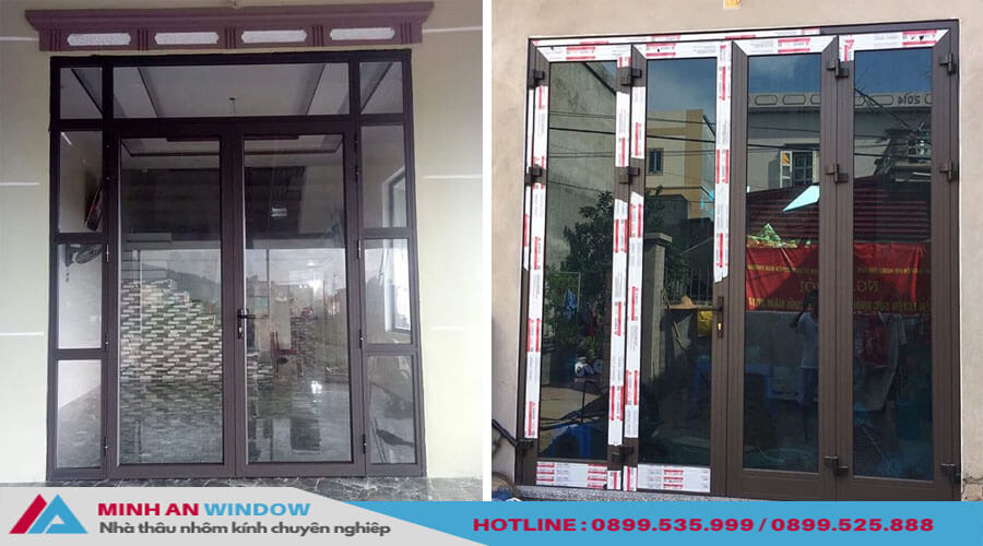 Minh An Window lắp đặt trọn gói cửa nhôm Việt Pháp màu đen giá tốt