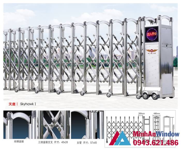Cổng xếp tự động Minh An Window