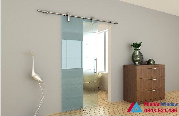 Cửa kính cường lực 1 cánh cho phòng ngủ Cua Kinh Cuong Luc 1 Canh1