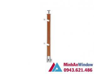 Trụ cầu thang kính inox kẹp gỗ 304 – trụ lòng máng đế hông Trụ cầu thang kính inox kẹp gỗ 304 – trụ lòng máng đế hông