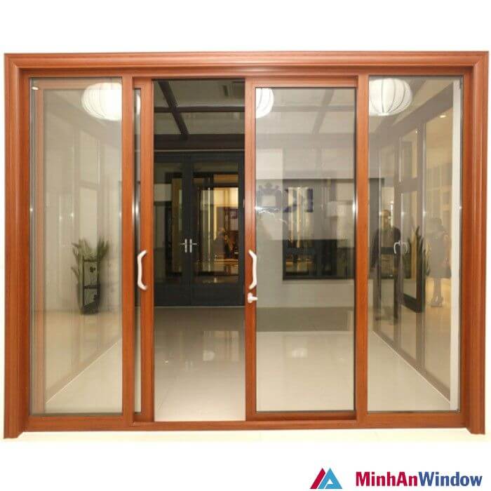 cửa nhôm việt pháp vân gỗ