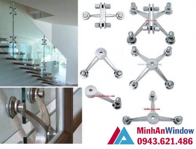 Hình ảnh thực tế của các mẫu chân nhện cho thi công mái kính Hình ảnh thực tế của các mẫu chân nhện cho thi công mái kính