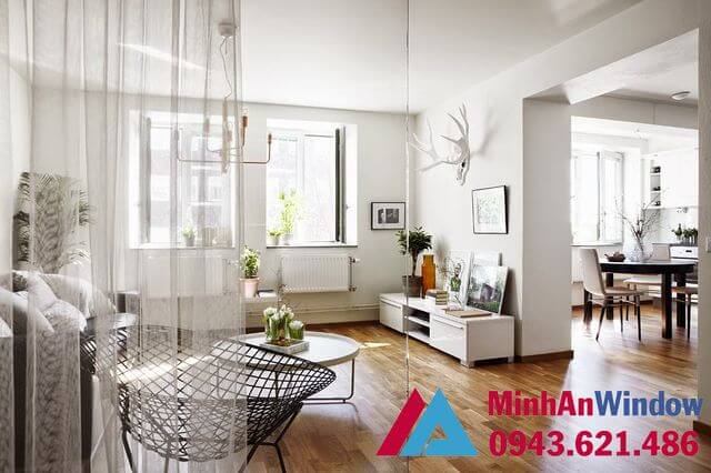 Vách ngăn phòng khách với phòng ăn đẹp - Minh An Window đã thi công Vách ngăn phòng khách với phòng ăn đẹp - Minh An Window đã thi công