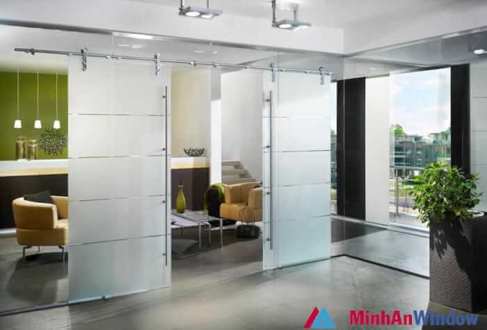 cửa kính lùa 2 cánh