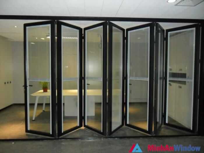 Cửa nhôm trượt gấp 1 cửa nhôm trượt gấp