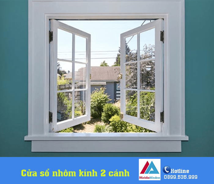 Mẫu cửa sổ nhôm kính mở quay Minh An Window lắp đặt tại Yên Bái