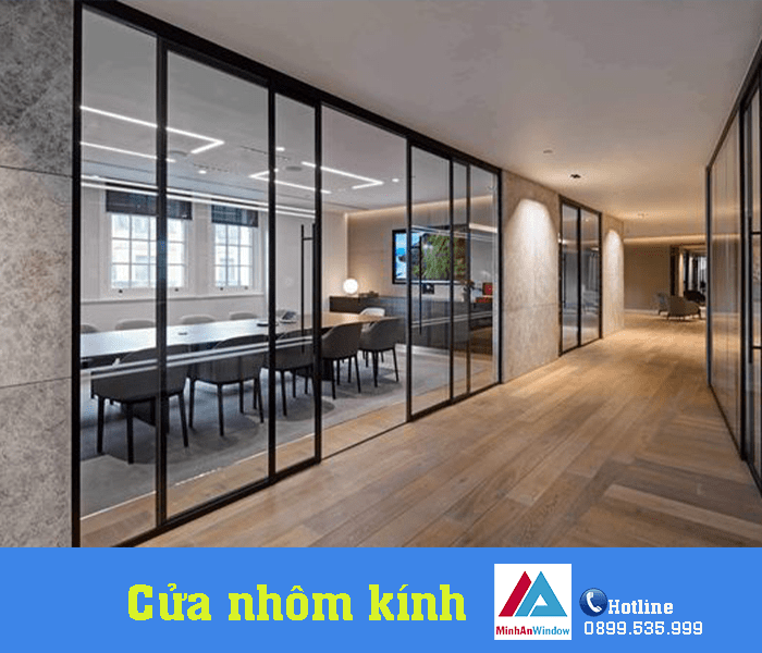 Mẫu cửa nhôm kính lắp đặt trong các nhà hàng