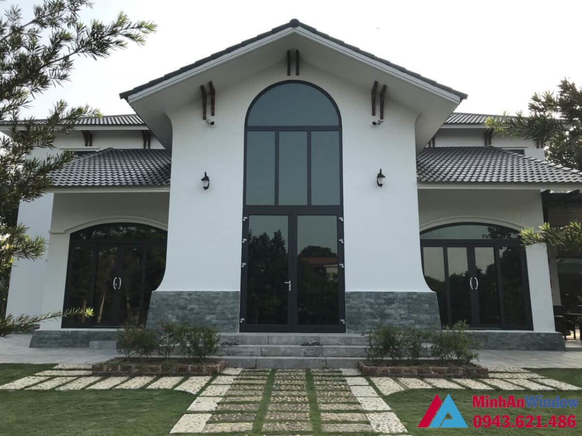 Mẫu cửa nhôm xingfa cho biệt thự kiểu mới Cua Nhom Xingfa Quang Ninh