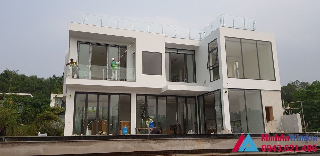 Công trình biệt thự tại Cao Bằng sử dụng Cửa nhôm Xingfa Minh An Window đang thi công