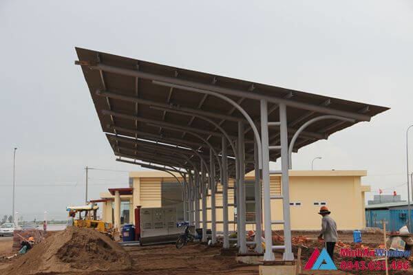 Mái che sử dụng sắt thép May Ton 2