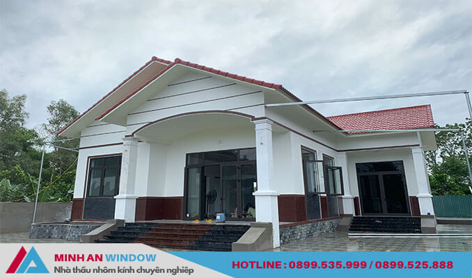 Công trình nhà ở tại Bỉm Sơn - Thanh Hóa do Minh An Window lắp đặt cửa nhôm kính