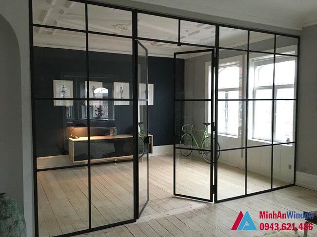 Thi Công Lắp Đặt Cửa Kính Inox Tại Phú Xuyên 2 Cua Kinh Inox Tai Phu Xuyen2