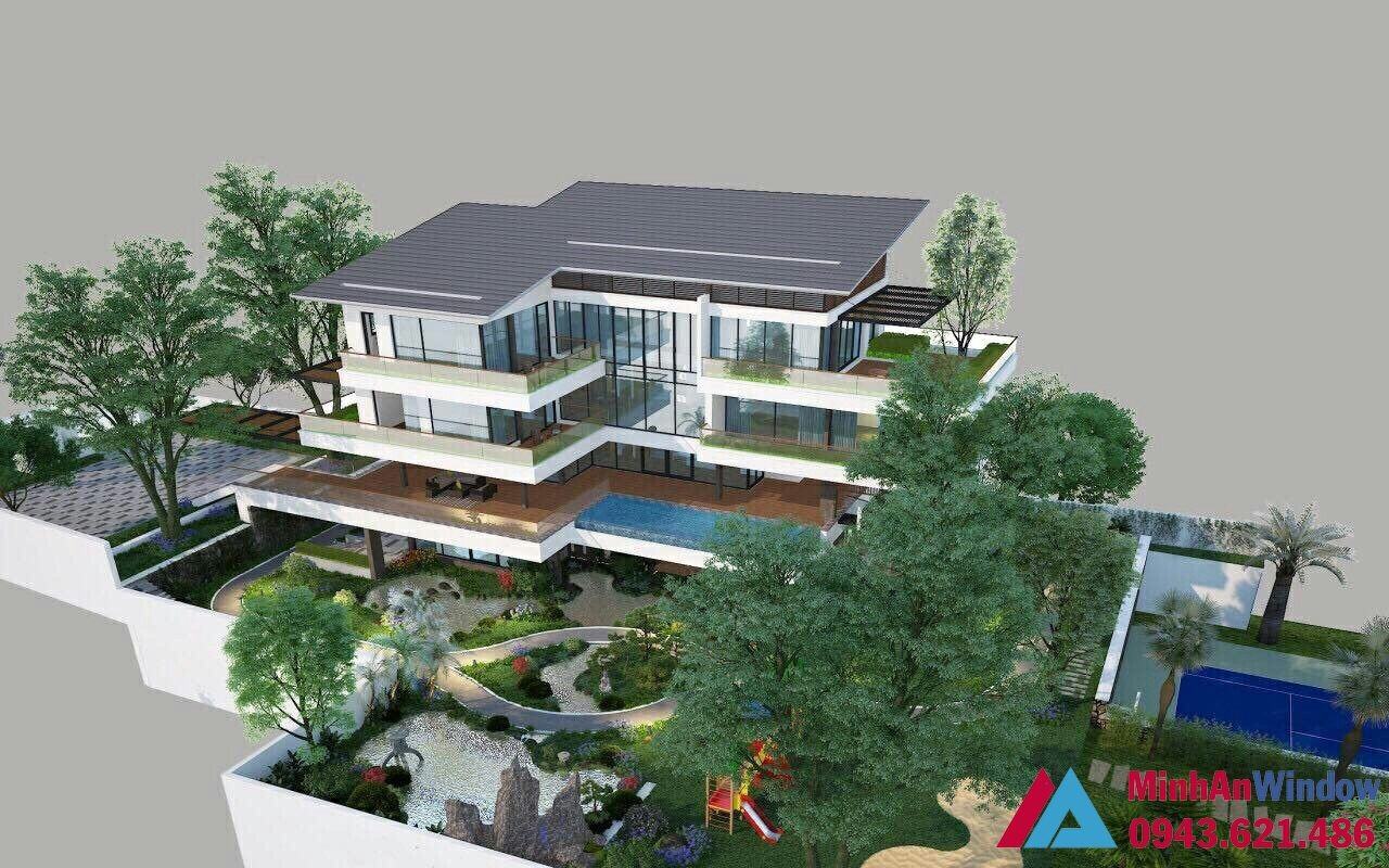 Thi Công Lắp Đặt Cửa Kính Cường Lực Tại Ba Vì 6 Cua Nhom Kinh Nha Nghi Duong