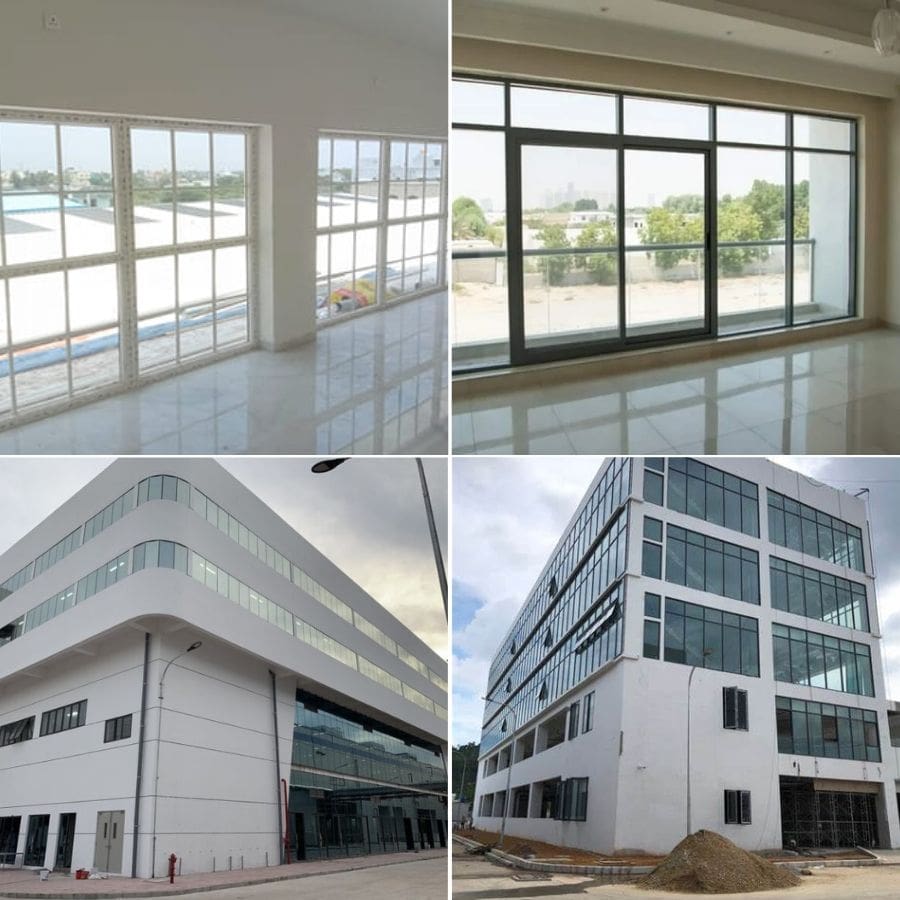 Mẫu cửa nhôm kính khu công nghiệp