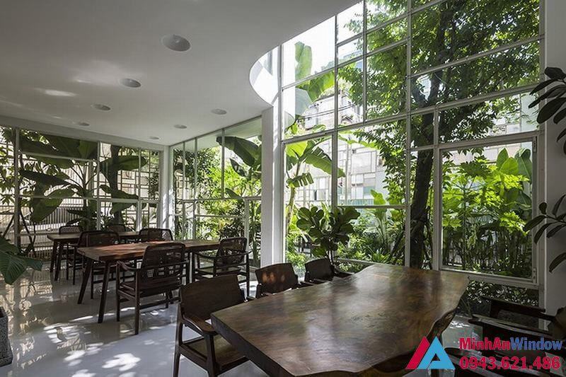Nhà kính khung thép cho các quán cafe cao cấp Nhà kính khung thép cho các quán cafe cao cấp