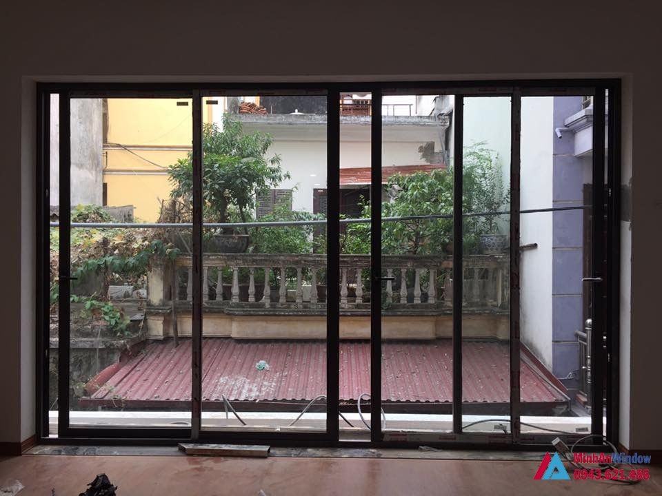 Mẫu cửa đi nhôm kính mở trượt Minh An Window lắp đặt tại Lạng Sơn