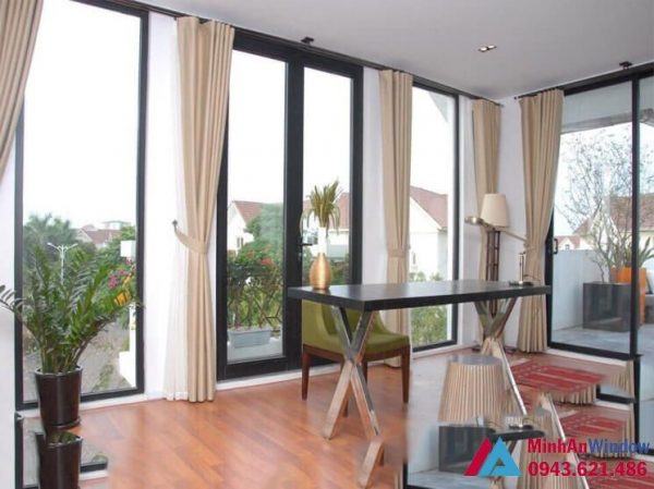 Mẫu cửa nhôm xingfa cao cấp Cua Di Mo Quay Nhom Xingfa Cach Nhiet 1