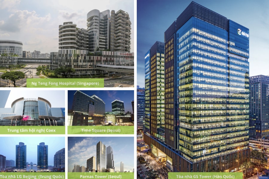Một số dự án bất động sản nổi bật được GS E&C phát triển trên thế giới