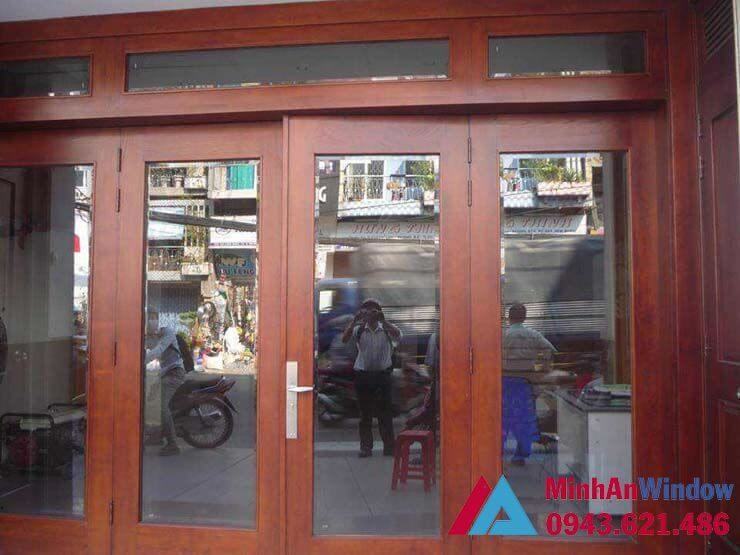 Tổng hợp 100+ mẫu cửa vách kính cường lực đẹp nhất hiện nay 10 cửa kính khung gỗ