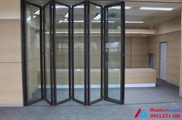 Cửa nhựa lõi thép 6 cánh trượt gấp cao cấp chất lượng Cửa nhựa lõi thép 6 cánh trượt gấp cao cấp chất lượng