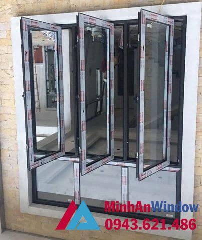 Những mẫu cửa sổ nhôm kính 3 cánh đẹp sang trọng 1 Cửa Sổ Nhôm Kính Xingfa 3 Cánh Mở Quay (2)