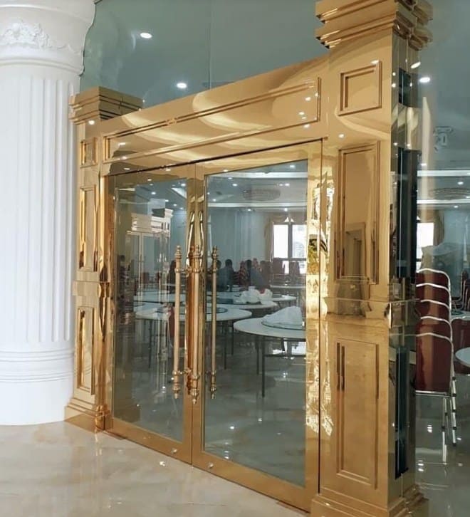 Cửa Inox Vàng Gương