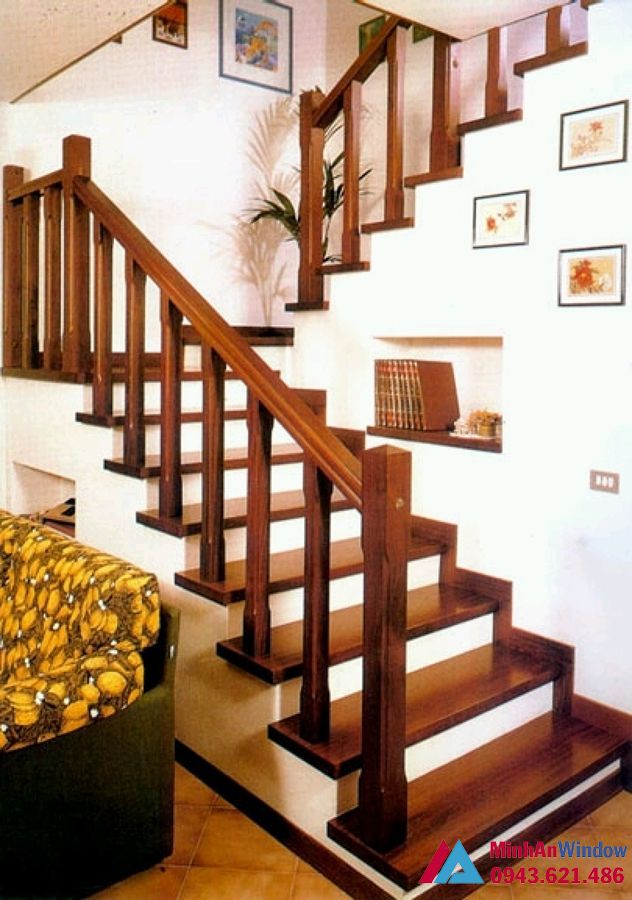 Trụ cầu thang gỗ trong nhà mẫu đơn giản cho các gia đình - minh an window đã thi công Trụ cầu thang gỗ trong nhà mẫu đơn giản cho các gia đình - Minh An Window đã thi công
