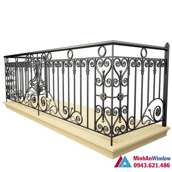 Lan can sắt hoa văn cao cấp - Minh An Window cung cấp và lắp đặt Lan can sắt hoa văn cao cấp - Minh An Window cung cấp và lắp đặt