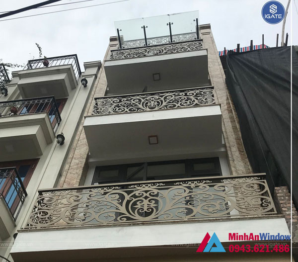 Lan can sắt thâm mỹ cho biệt thự , ban công Lan can sắt thâm mỹ cho biệt thự , ban công