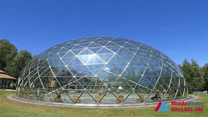 Mẫu mái vòm kính đẹp sang trọng khu giải trí Mẫu mái vòm kính đẹp sang trọng khu giải trí