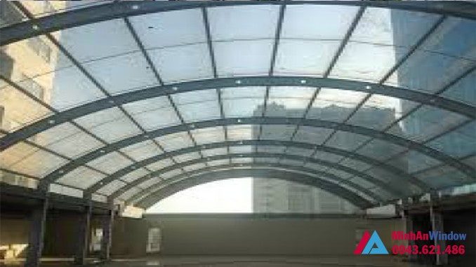 Mái vòm kính khung sắt Mái vòm kính khung sắt
