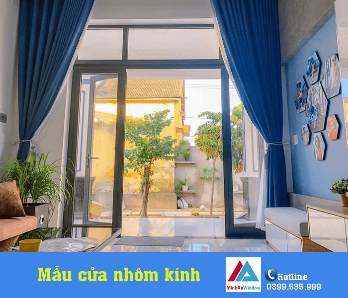 Mẫu cửa đi nhôm kính Minh An Window lắp đặt tại Yên Bái