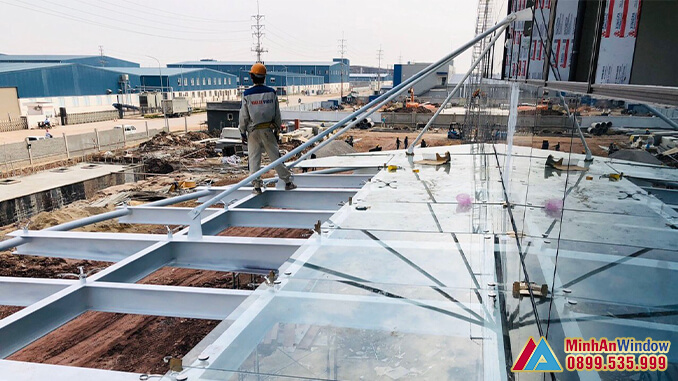 Công trình mái kính do Minh An Window lắp đặt
