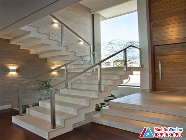 Lan can cầu thang kính cường lực đẹp nhất năm 2021 - minh an window đã thi công Lan can cầu thang kính cường lực đẹp nhất năm 2021 - Minh An Window đã thi công