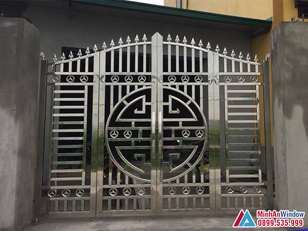Cửa cổng inox tại Bắc Giang cao cấp hoa văn đẹp - Minh An Window đã thi công