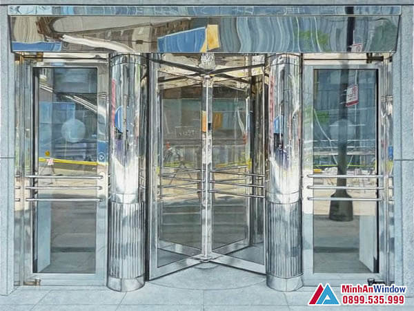 Mẫu cửa kính cường lực khung inox cao cấp chắc chắn cho cửa chính trung tâm thương mại Mẫu cửa kính cường lực khung inox cao cấp chắc chắn cho cửa chính trung tâm thương mại