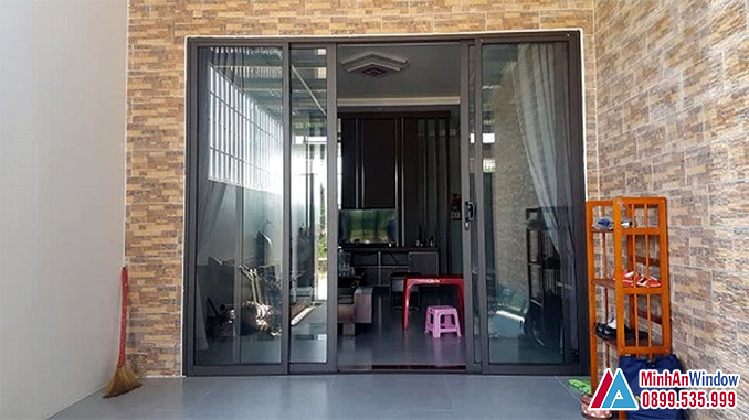 Mẫu cửa lùa nhôm kính 4 cánh cao cấp - Minh An Window đã thi công Mẫu cửa lùa nhôm kính 4 cánh cao cấp - Minh An Window đã thi công
