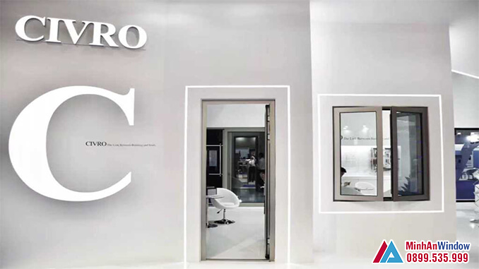 Cửa nhôm cao cấp CIVRO 1 cánh đẹp - Minh An Window cung cấp và lắp đặt