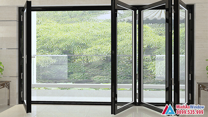 Cửa nhôm cao cấp xếp trượt phổ biến cho các biệt thự - Minh An Window đã thi công