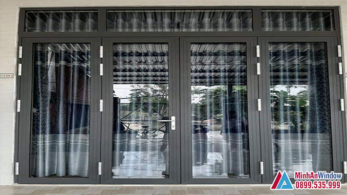 Cửa nhôm kính 4 cánh cao cấp phổ biến - minh an window đã thi công Cửa Nhôm Kính 4 Cánh Cao Cấp Phổ Biến - Minh An Window Đã Thi Công