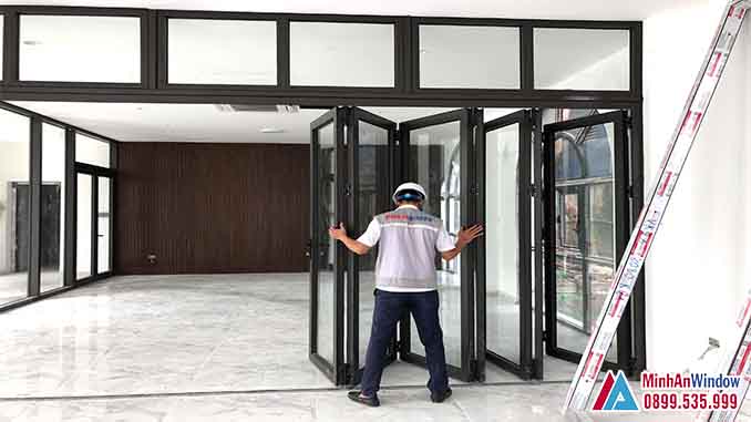 Cửa nhôm kính tại sơn tây mẫu cửa trượt gấp cao cấp - minh an window đã thi công Cửa Nhôm Kính Tại Sơn Tây Mẫu Cửa Trượt Gấp Cao Cấp - Minh An Window Đã Thi Công