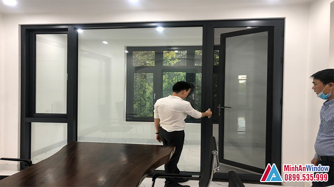 Thi công cửa nhôm kính tại kcn thường tín - hà nội uy tín 11 Mẫu cửa nhôm kính tại KCN Thường Tín - Hà Nội do Minh An Window lắp đặt