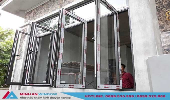 Kích thước cửa sổ 4 cánh mở quay cao cấp chất lượng phổ biến 2022
