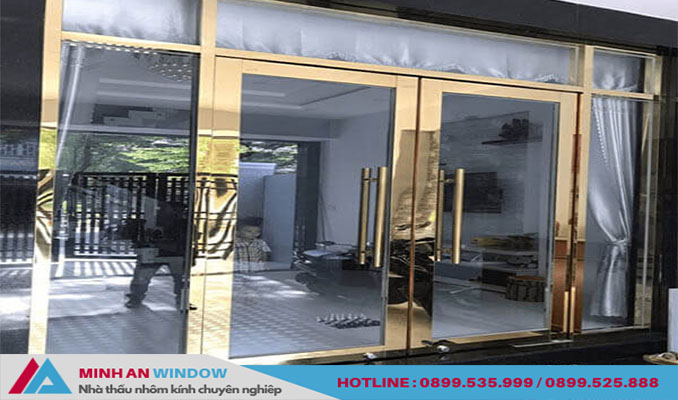 Mẫu Cửa kính khung inox Thanh Oai cao cấp chất lượng phổ biến 2021 Mẫu Cửa kính khung inox Thanh Oai cao cấp chất lượng phổ biến 2021