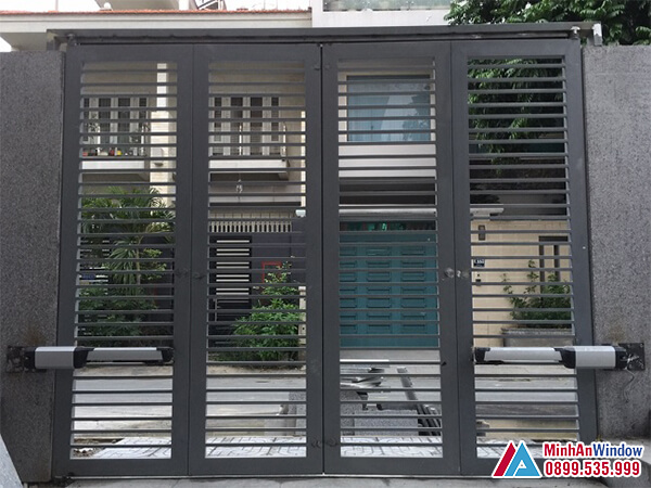Cửa cổng tự động tay đòn cao cấp chất lượng - Minh An Window đã thi công Cửa cổng tự động tay đòn cao cấp chất lượng - Minh An Window đã thi công