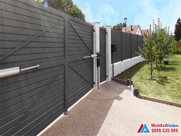 Cửa cổng tự động tay đòn 2 cánh cao cấp - Minh An Window đã thi công Cửa cổng tự động tay đòn 2 cánh cao cấp - Minh An Window đã thi công