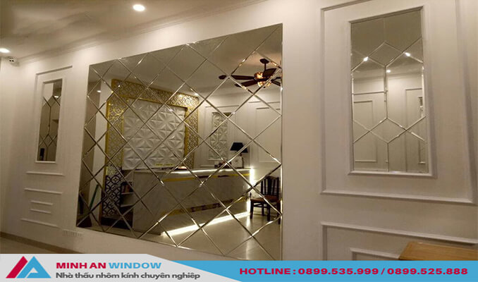 Mẫu Gương ghép dán tường cao cấp mẫu đẹp và chất lượng - Minh An Window cao cấp