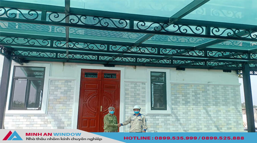 Minh An Window hoàn thành thi công và lắp đặt Mái kính khung sắt tại Thái Bình